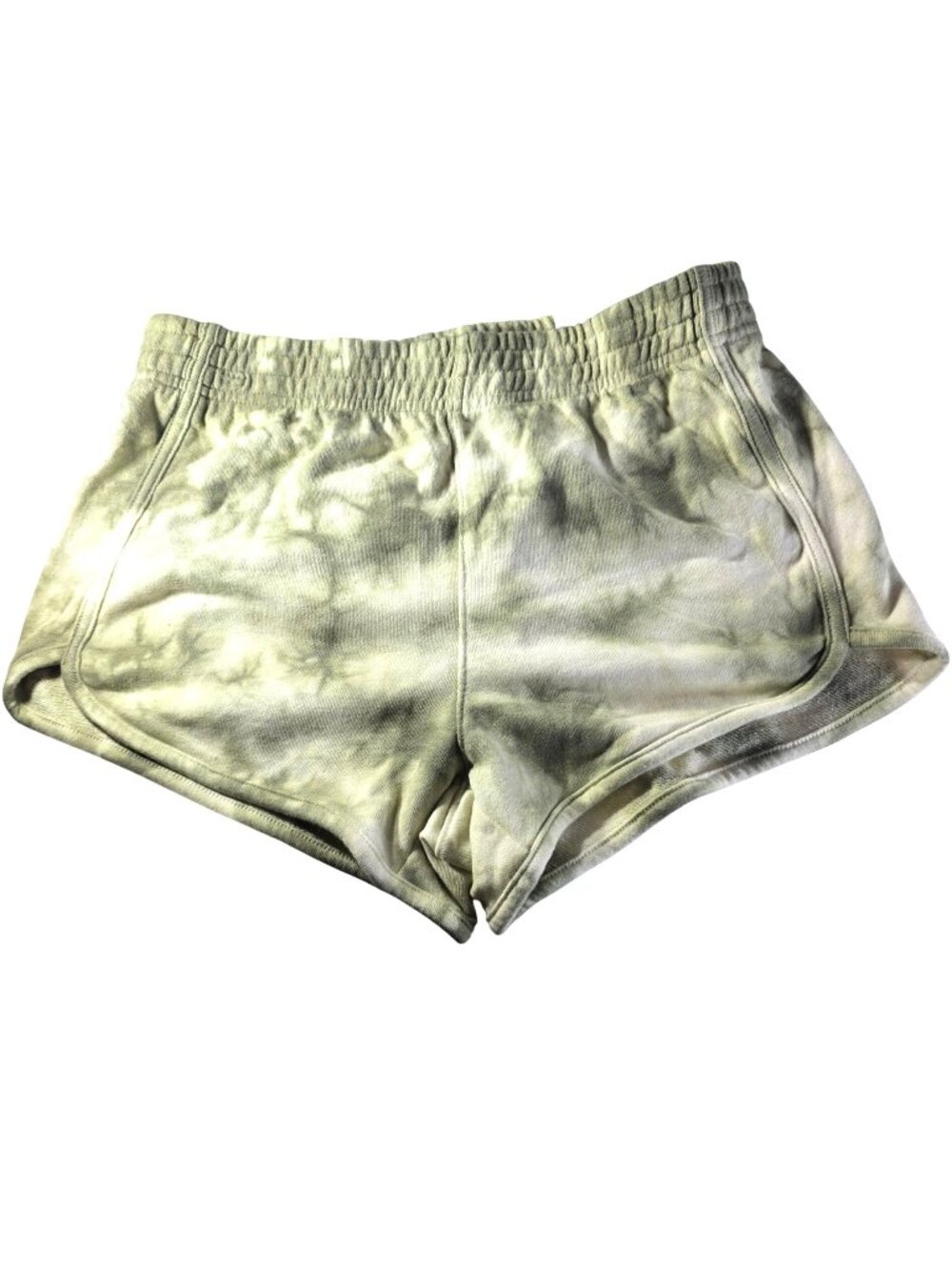 Reflex Ultra-Soft Womens Shorts Medium Tie-Dye Green White Cotton Blend Summer